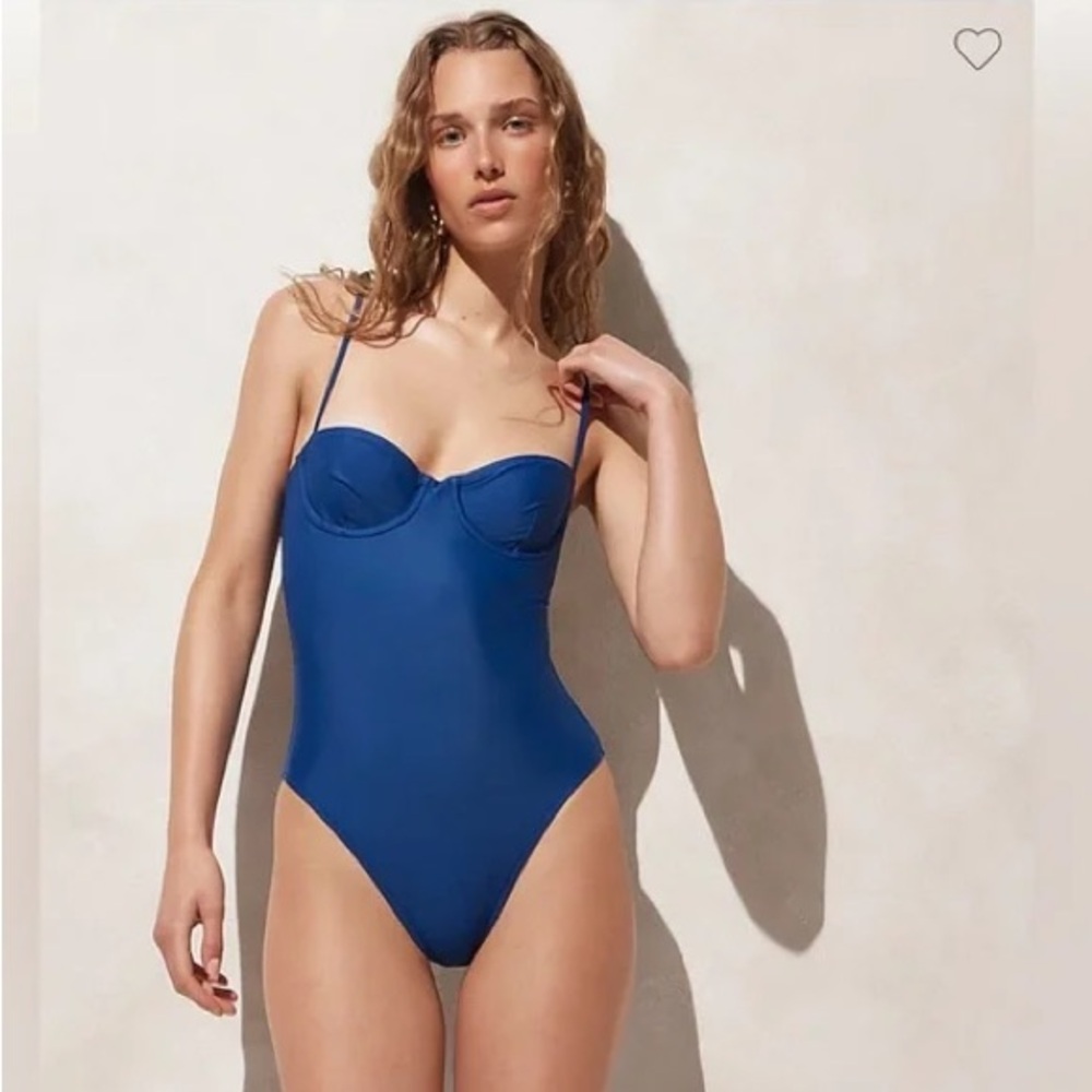 J.Crew Heritage balconette underwire one-piece swimsuit Size 14